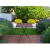 Tavolo da giardino quadrato in ferro con decoro traforato 70x70 cm H 72 cm