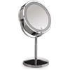 Specchio ingranditore Gemma 5x bifacciale con LED cromo