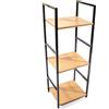 OBI Mobile con 3 ripiani in legno e metallo 29x23,5x80 cm noce