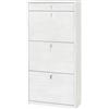 Scarpiera in kit Sarmog 3 ante 1 cassetto 127x63x29 cm 15 paia marrone sc