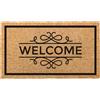 Zerbino in cocco stampato Welcome 40x70x1,4 cm beige