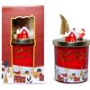 Candela decorativa Natale rosso H 17 cm