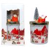 Candela decorativa Natale avorio H 17 cm