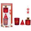 Profumatore Natalizio kit diffusore candela e 3 tealight vaniglia e frutti rossi