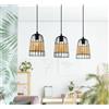 Eglo Lampada a sospensione Eglo Anwick 3 luci Nero naturale E27 40 W
