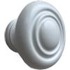 Set 2 pomoli in zama Ø 30 mm decorato bianco opaco