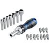 LUX Set Cacciavite a cricchetto e punte 18 pz