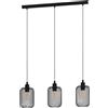 Lampada a sospensione Eglo Wrington Nero Ø 15 cm x 110 cm 3 luci