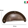 Set 2 maniglie in ferro 98x40 mm bronzo