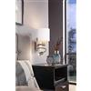 Applique Pasteri 2 luci E27 60 W e LED 1 x 3,8 W Nichel opaco Bianco Rame