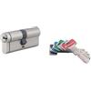 Thirard Cilindro di sicurezza T2 35x35 mm nichelato meccanismo 6 perni 5 chiavi