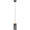 Lampadario a sospensione Eglo Kilnsdale Ø11xH110 cm metallo legno nero marrone