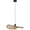 Lampadario a sospensione Eglo Marywell L50x34,5xH110 cm acciaio legno nero marr