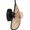 Applique Eglo Marywell L20x11,5xH30 cm acciaio legno nero marr