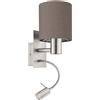 Eglo Applique LED Eglo Pasteri E27 1X40W 1X3,8W 3000K 320Lm L15x19,5xH38 cm antracite