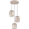 Eglo Lampadario a sospensione Eglo Romazzina 3 luci Ø46xH110 cm acciaio sabbia