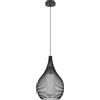Eglo Lampadario a sospensione Eglo Razoni 1 Ø32,5xH110 cm acciaio vetro nero bianco