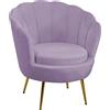 - Poltrona in velluto Tulipan 73x72xh45/75 cm viola