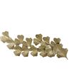 Quadro in metallo soggetto foglie oro 146x54x10 cm