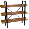 Scaffale in metallo e legno Achille 3 piani 120x28x108 cm