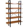 Scaffale in metallo e legno Achille 5 ripiani 120x28x171 cm