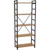 Scaffale in metallo e legno Achille 5 piani 60x28x151 cm
