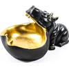 Ippopotamo in resina 16,5x12xH11,5 cm nero