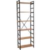 Scaffale in metallo e legno Achille 6 ripiani 60x28x184,5 cm