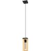Lampada a sospensione Eglo Nafferton L10x10xH110 cm metallo legno nero marrone