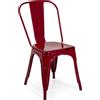 Sedia in ferro New bristol rosso antico