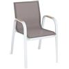 Sedia da giardino Butterfield in alluminio e textilene