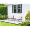 Set salotto da balcone 2 posti Claremont acciaio beige