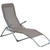 Sedia a sdraio reclinabile con braccioli Pando Lazy taupe