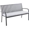 - Panchina da giardino Sheridon in alluminio 150x66x90 cm grigio