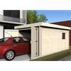 Garage in legno Blockhaus Argo sp 28 mm 2,24x3,49x4,81 m 16,79 m²