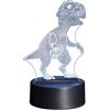 Lampada LED Dinosauro multicolore in plexyglass