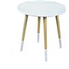 Tavolino rotondo con top in mdf 48x48x48 cm bianco