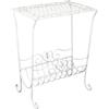 - Tavolino in metallo con portariviste 40x28x53 cm bianco