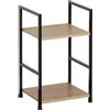 Scaffale in metallo con 2 ripiani in pannello truciolare 30x24x48 cm