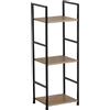 Scaffale in metallo con 3 ripiani in pannello truciolare 30x24x80 cm