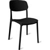 Sedia in polipropilene 51x38x79 cm nero