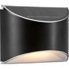 Applique solare LED Nero 2 pz