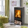 Pandero Stufa a legna in acciaio Nerja 5 Ecodesign 7,3 kw nero metallico