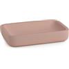 Portasapone bagno Ylenia in resina rosa matt