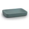 Portasapone bagno Ylenia in resina azzurro polvere matt