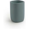 Portaspazzolini bagno Ylenia in resina azzurro polvere matt