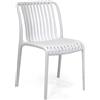 - Sedia da giardino Wren in polipropilene bianca 40x58 cm H 47/80 cm