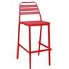 Sgabello in alluminio Las Vegas rosso 42x55 cm H 77/109 cm