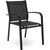 Sedia da giardino impilabile Sullivan alluminio antracite 61x56 cm H 43/60/84 cm