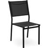 Sedia da giardino impilabile in alluminio Sullivan antracite 55x46 cm H 43/88 cm